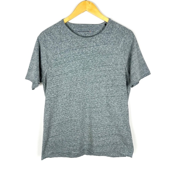 Men’s John Varvatos USA Speckled Heather Grey Short Sleeved Baseball  Tee - M - Picture 3 of 6